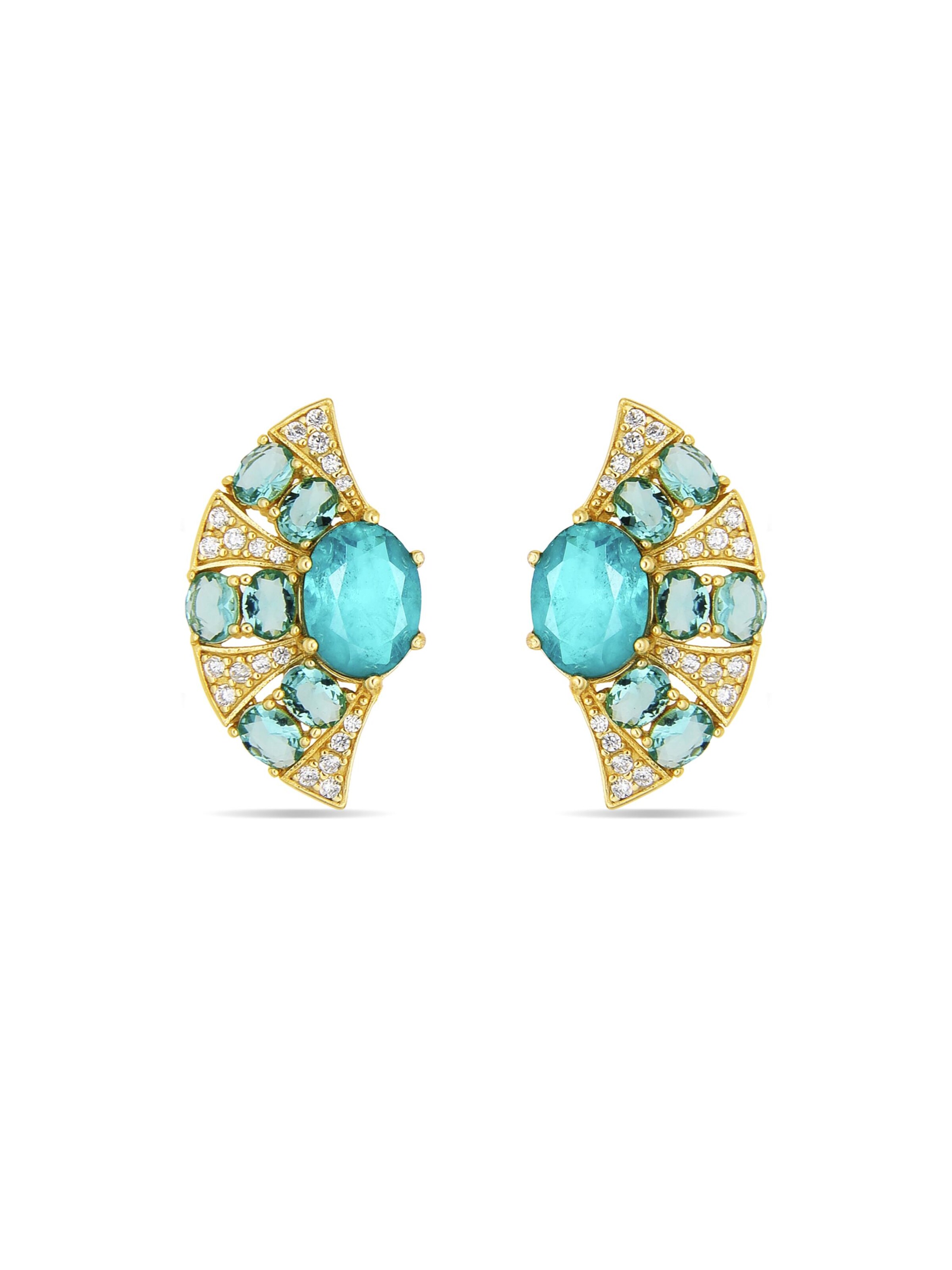 Luxenter Earrings 'Kioly' in Blue: front