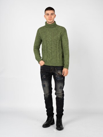 xagon man Sweter w kolorze zielony: przód