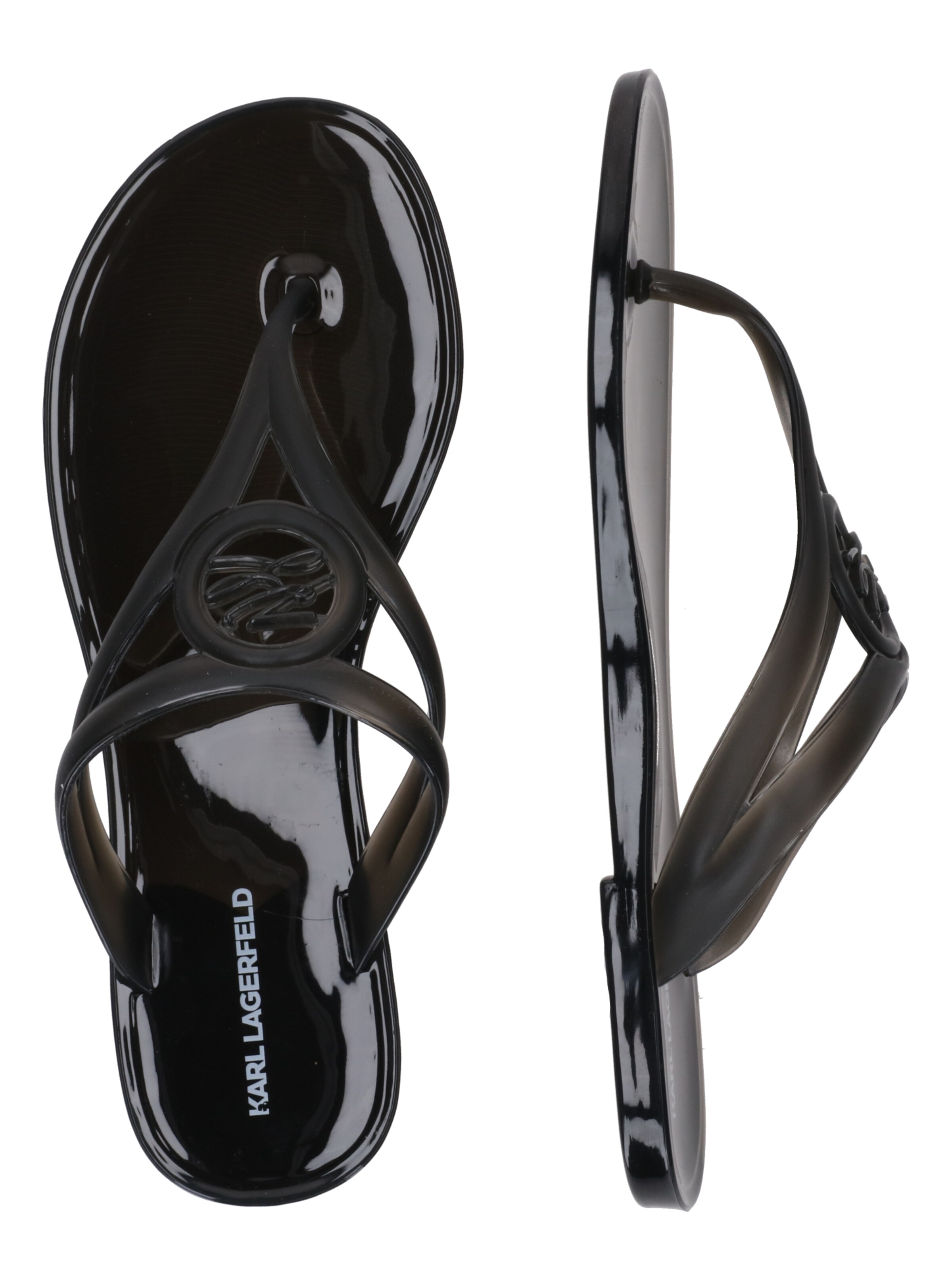Flip-flops de la Karl Lagerfeld pe negru