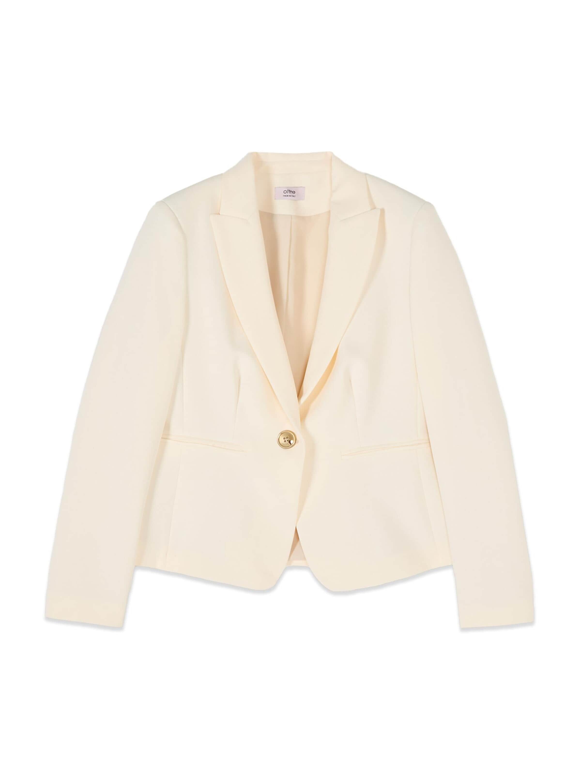 Blazer di oltre in beige: frontale