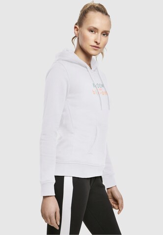 Merchcode Sweatshirt 'Spring - Bloom Baby' in Weiß