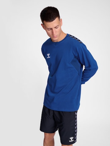 Hummel Sportsweatshirt 'Authentic' in Blauw: voorkant
