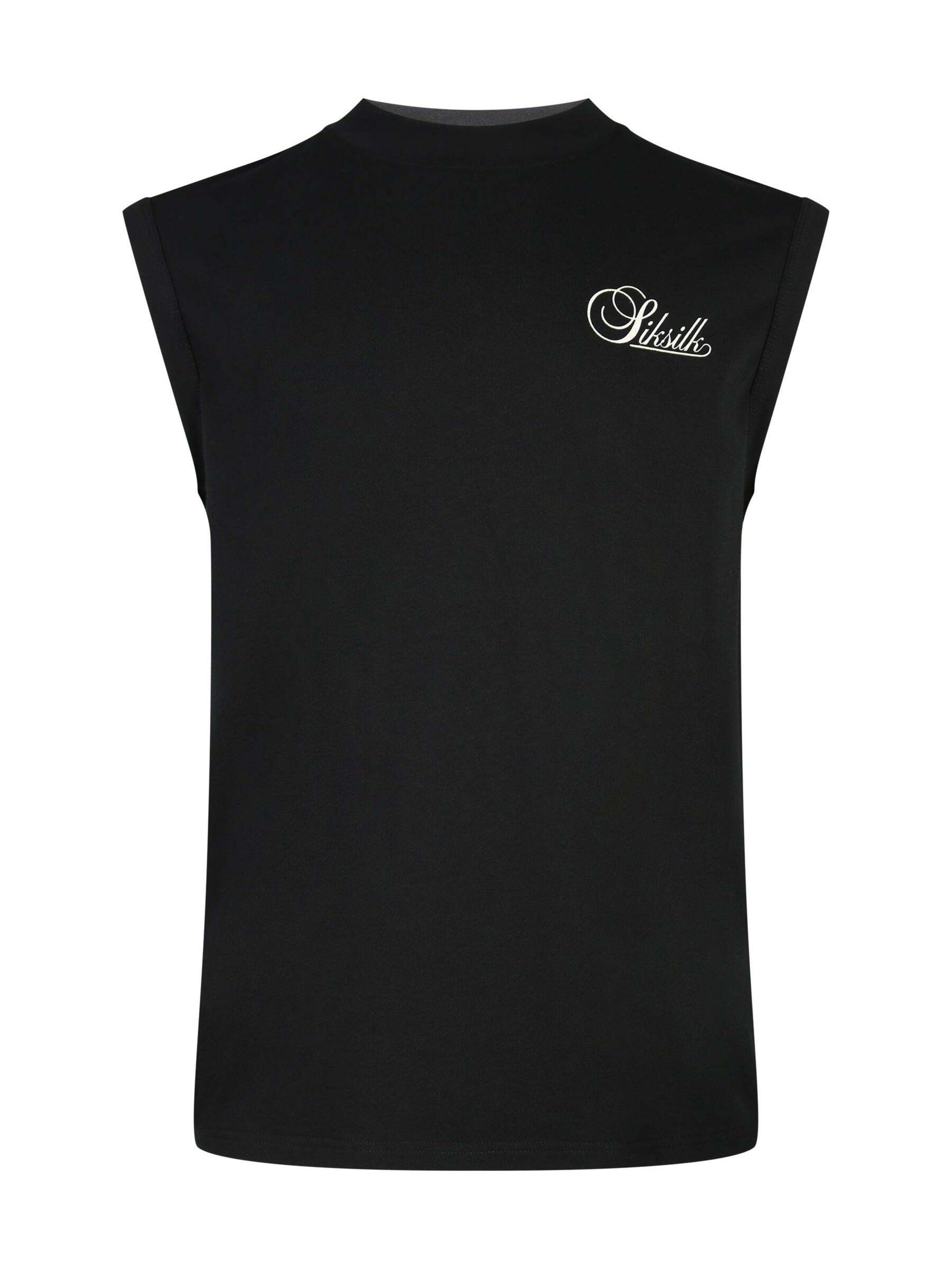 SikSilk Shirt 'Sleeveless' in Zwart