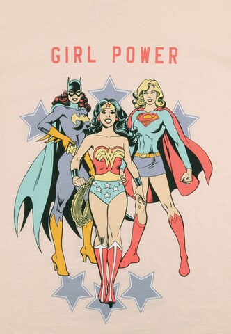 Recovered Shirt 'Girl Power Heroes Slub' in Roze