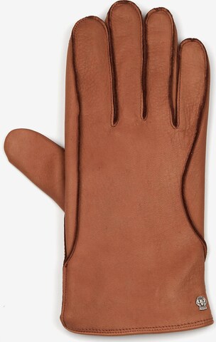 Roeckl Full Finger Gloves in Brown: front