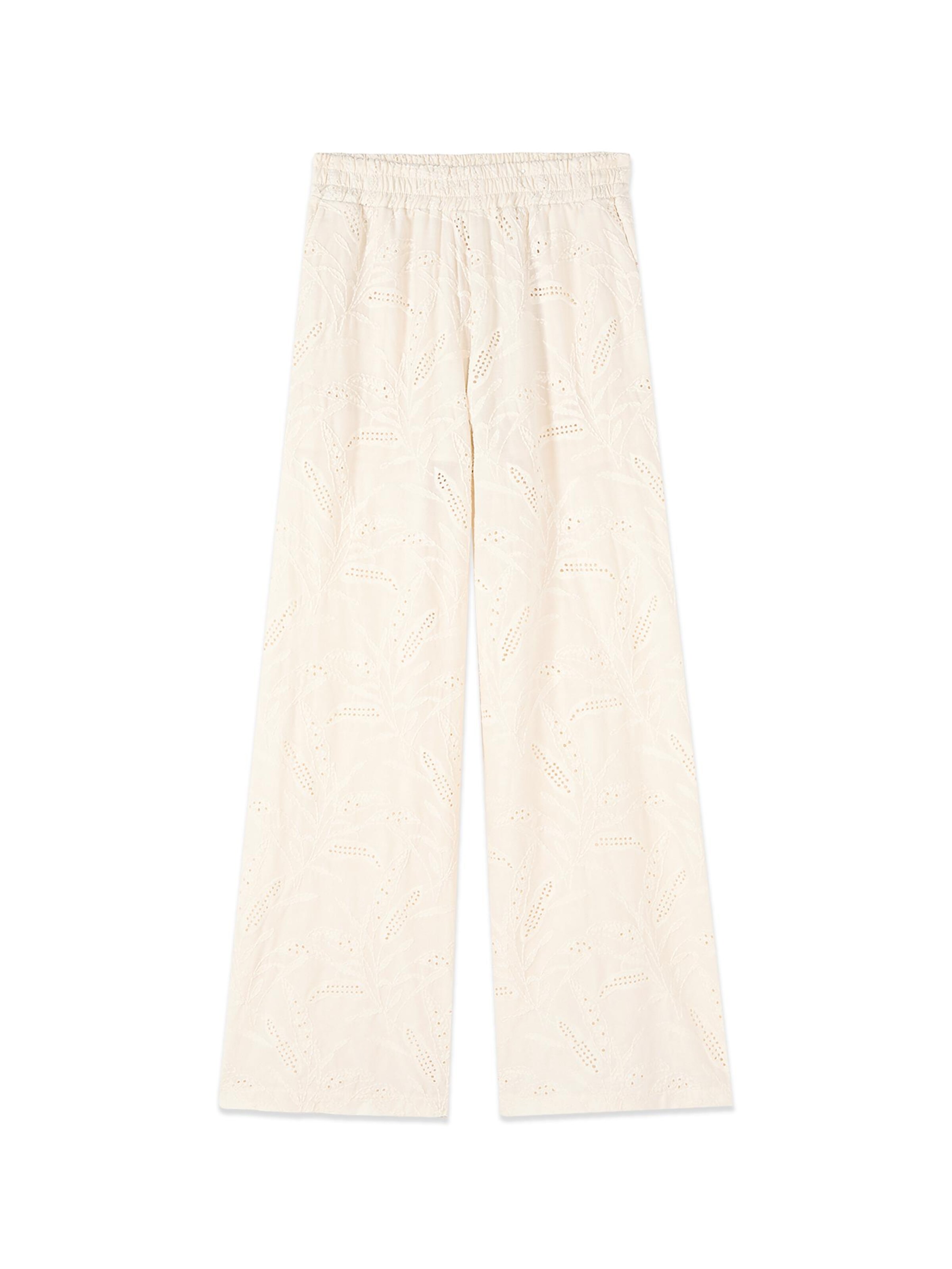 oltre Baggy Broek in Wit: voorkant