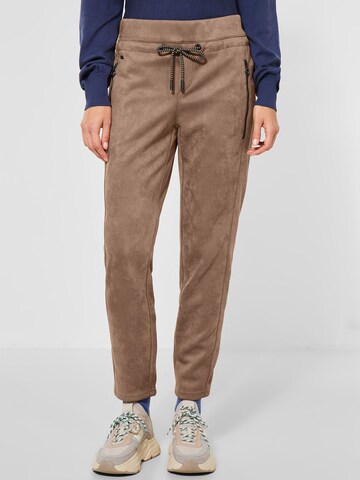 Regular Pantalon STREET ONE en marron : devant