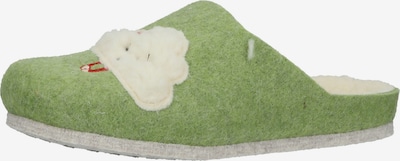 COSMOS COMFORT Pantoufle en vert / blanc, Vue avec produit