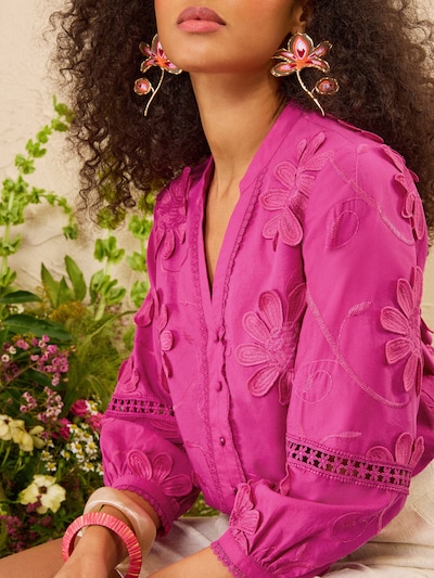 love & roses Chemisier en rose, Vue avec produit