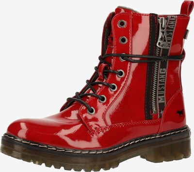 Stivaletto stringato MUSTANG di colore grigio / rosso / nero, Visualizzazione prodotti