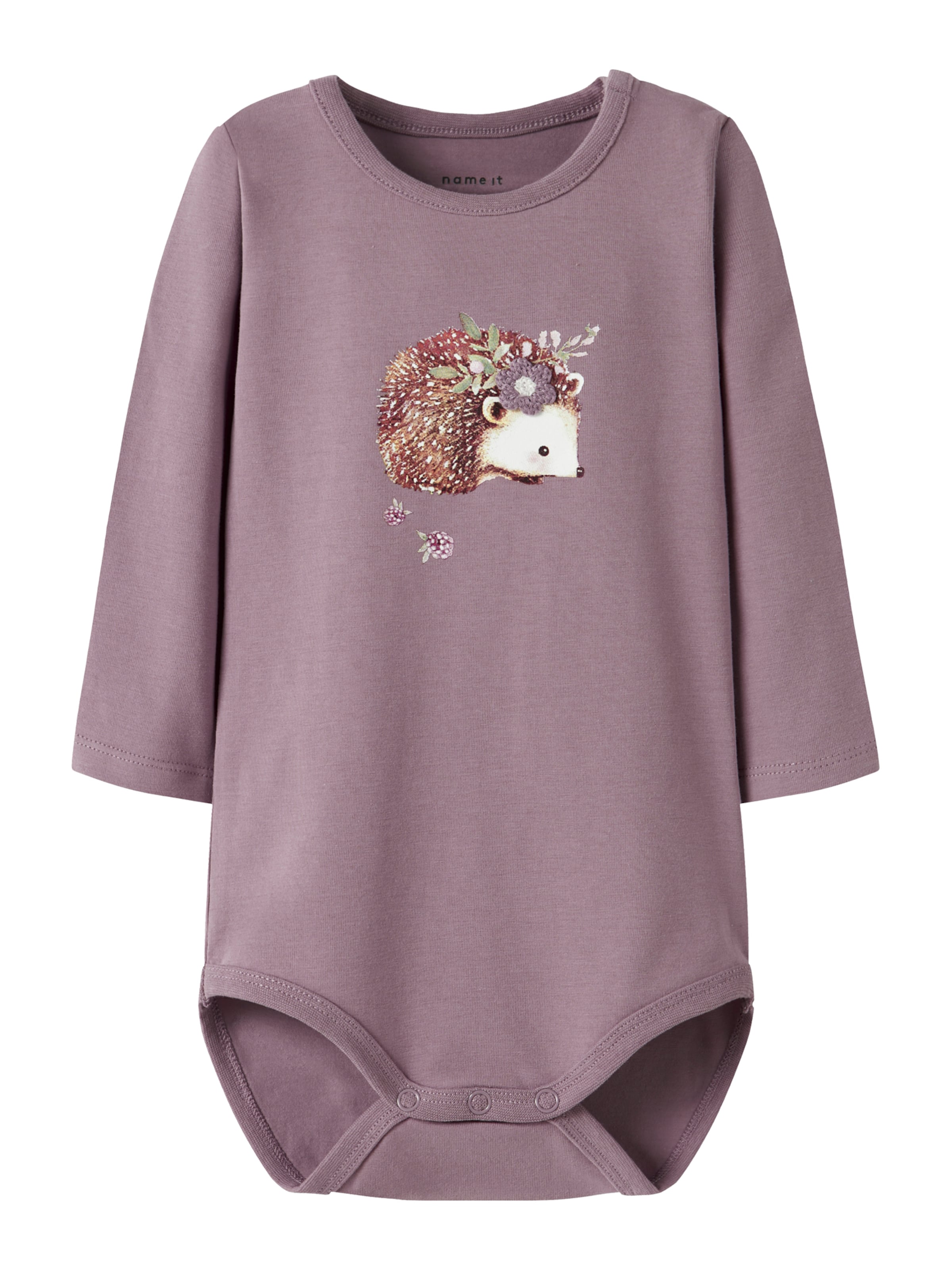 NAME IT Romper/Bodysuit 'NBFORIGIN' in Purple: front