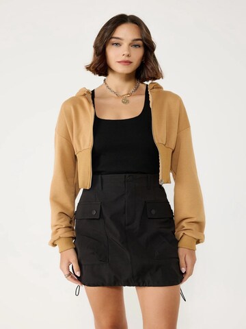 No Matter What Zip-Up Hoodie in Brown