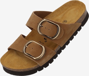 Palado Mules in Brown: front