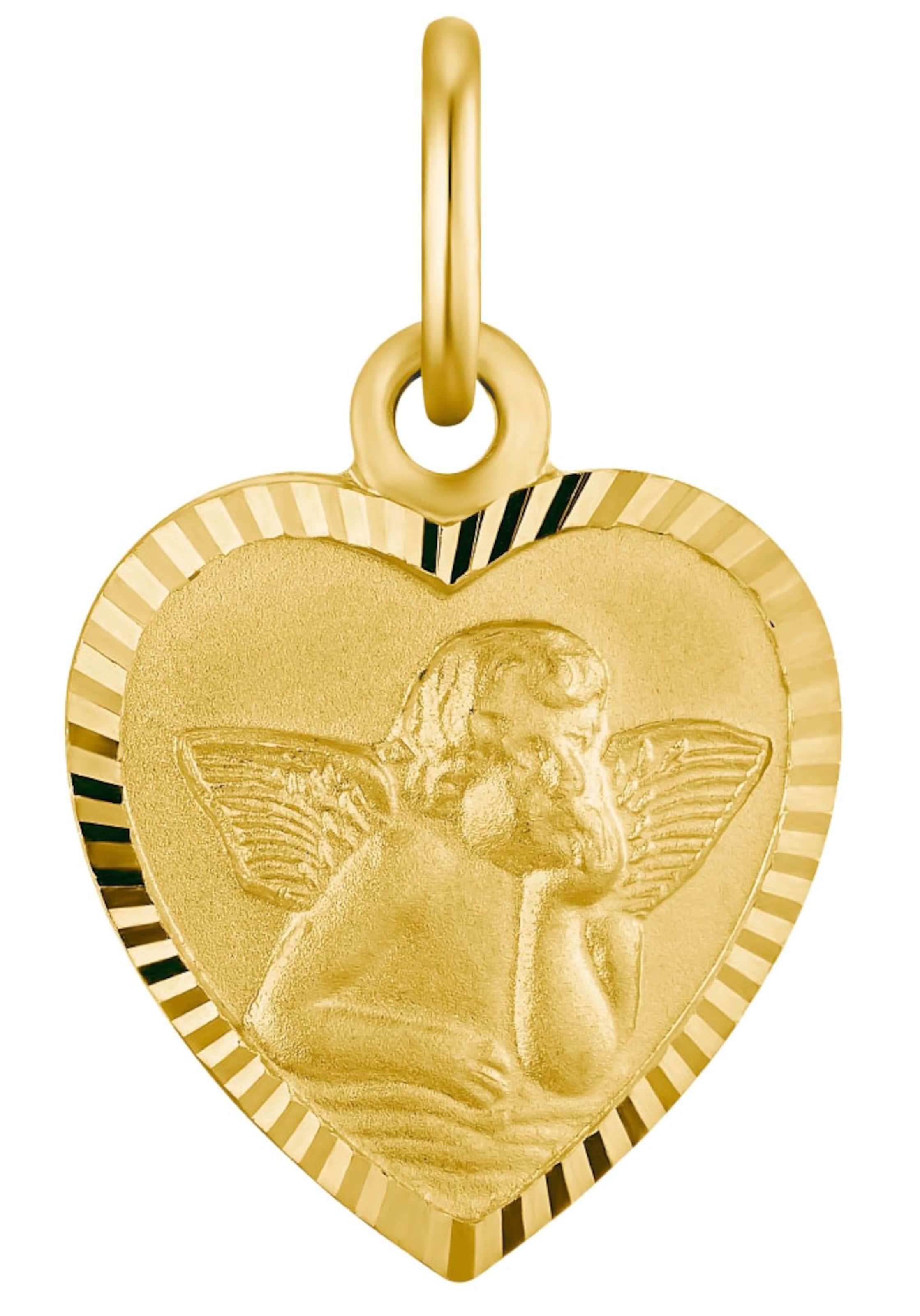 AMOR Pendant in Gold: front