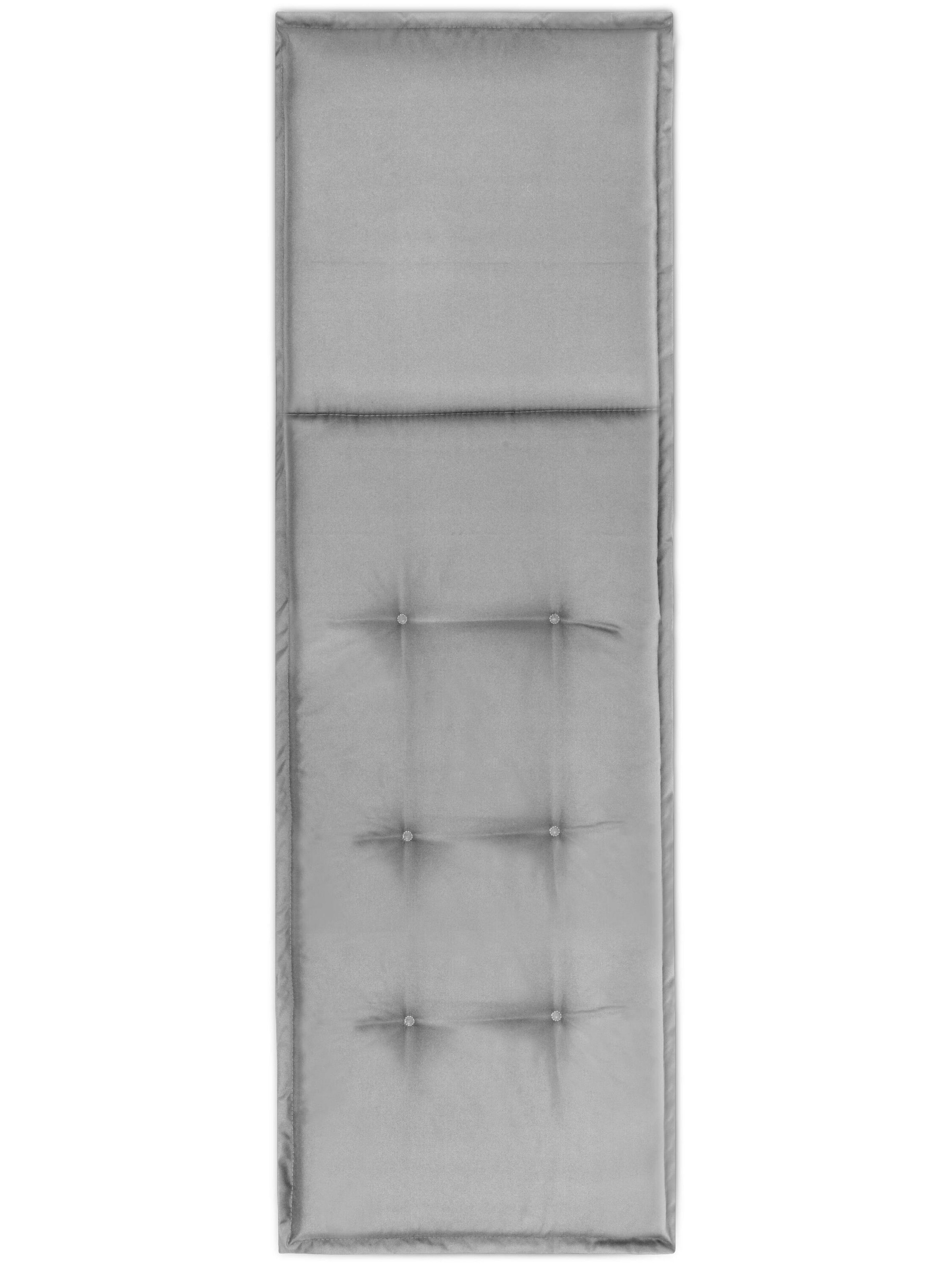 Aspero Gartenliege Auflage 'Matera' in Grau: Vorderseite