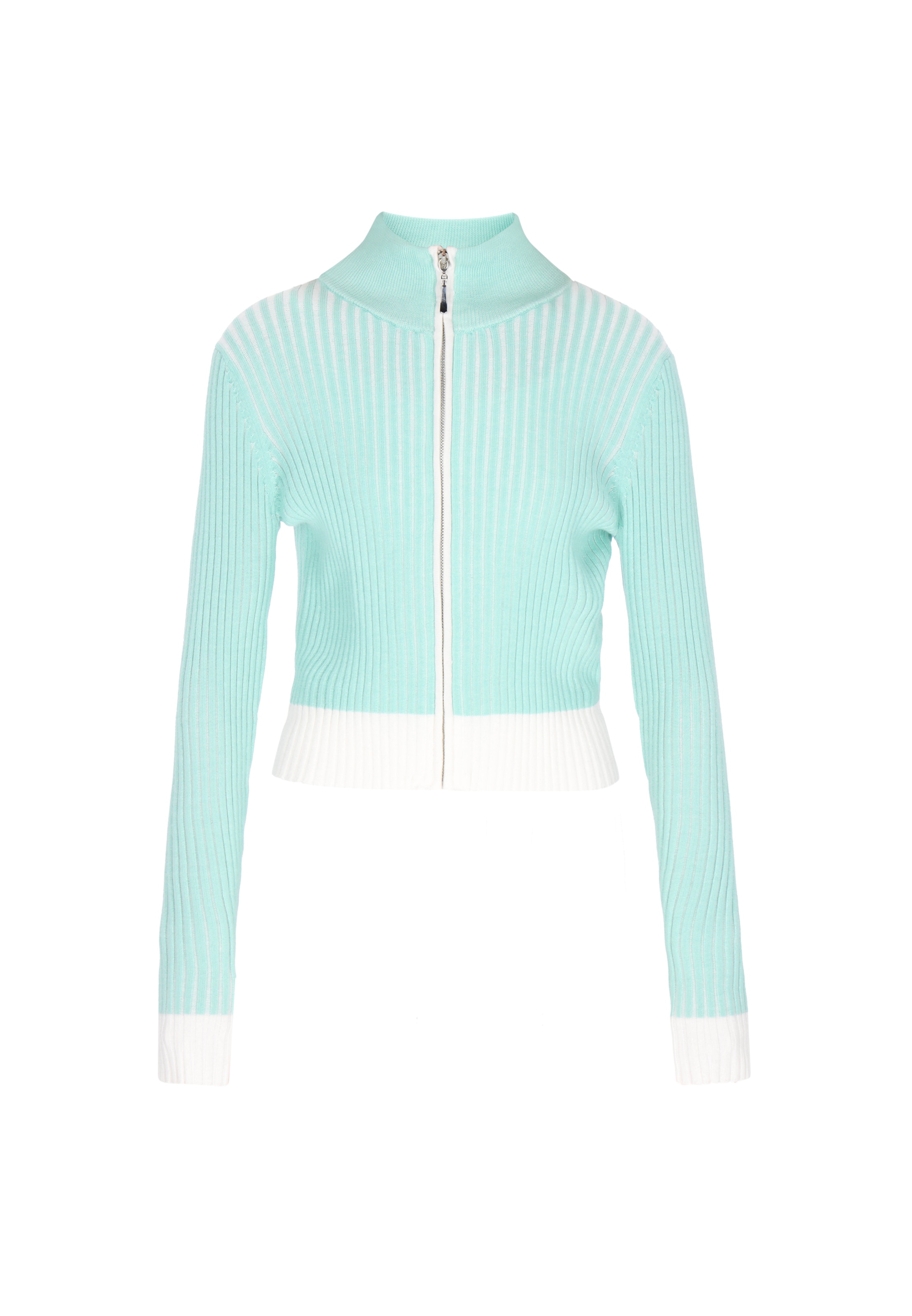 MYMO Gebreid vest 'Young Fashion' in Groen: voorkant