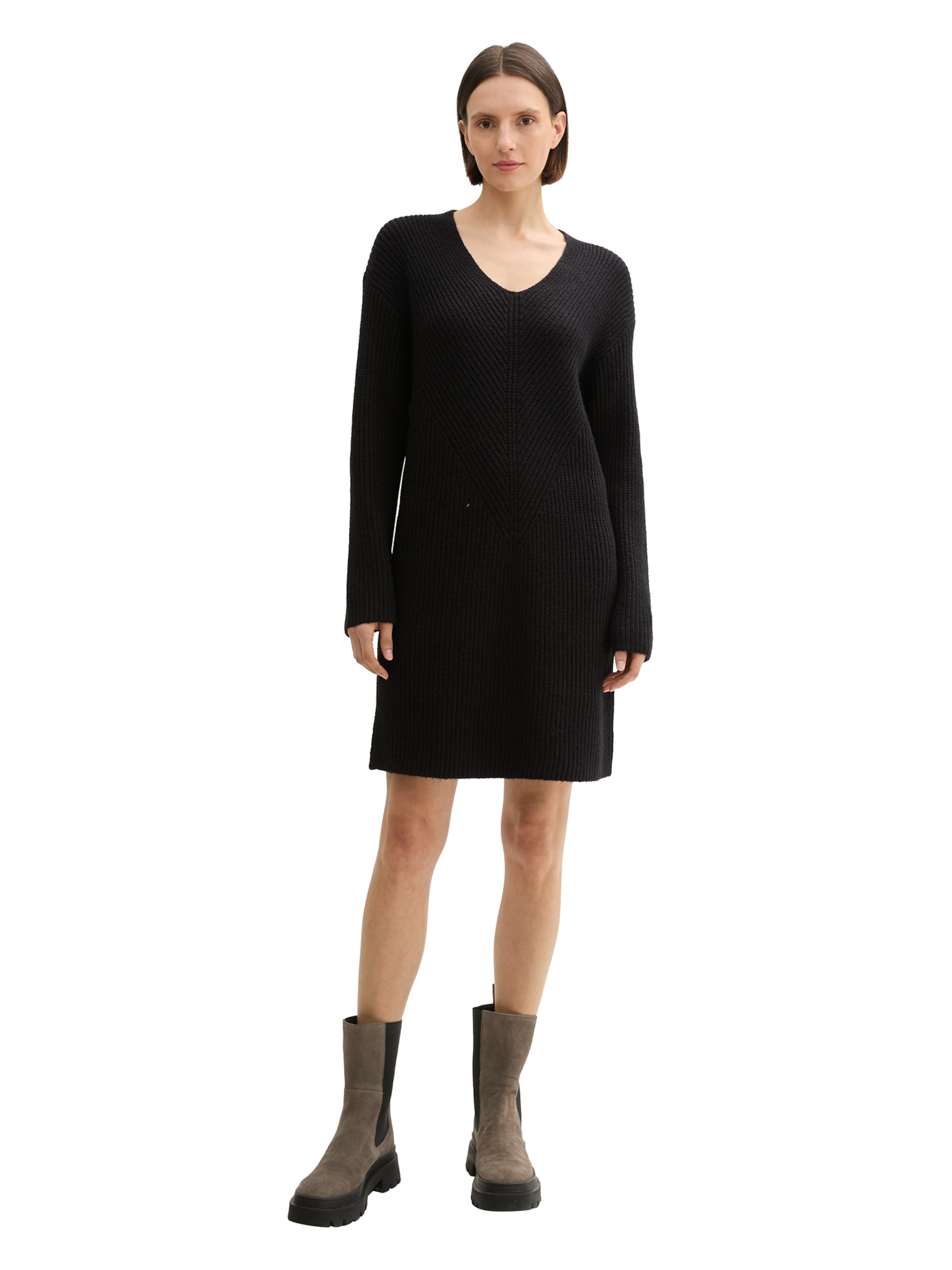 Rochie tricotat de la TOM TAILOR pe negru