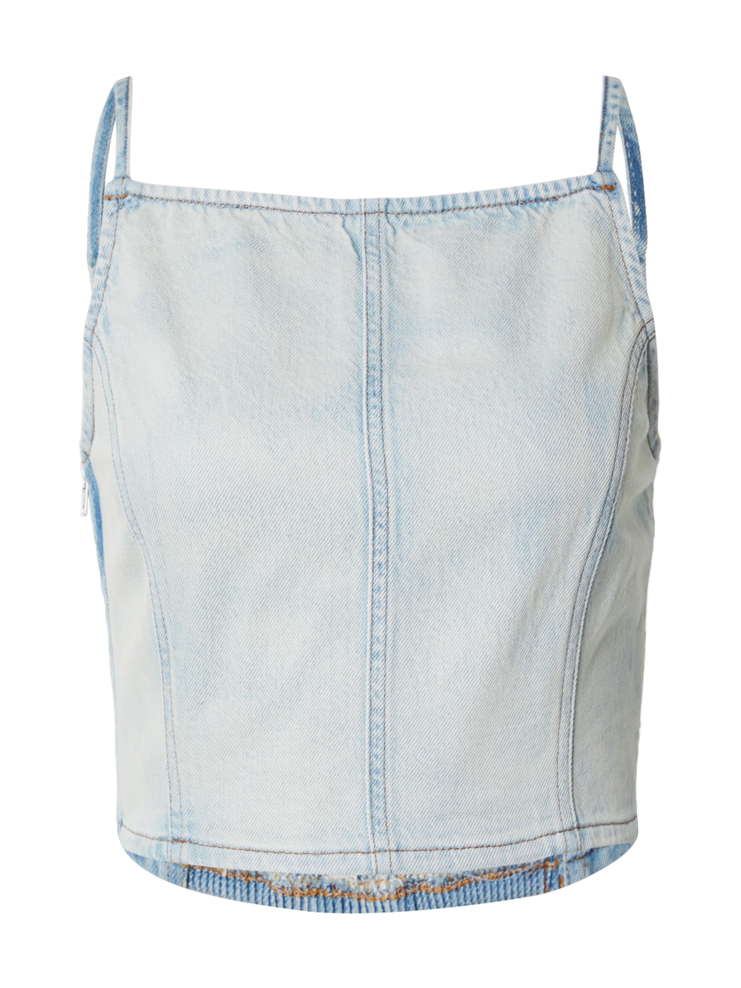 LEVI'S ® Topp 'Square Neck Tank Top' i blå: framsida