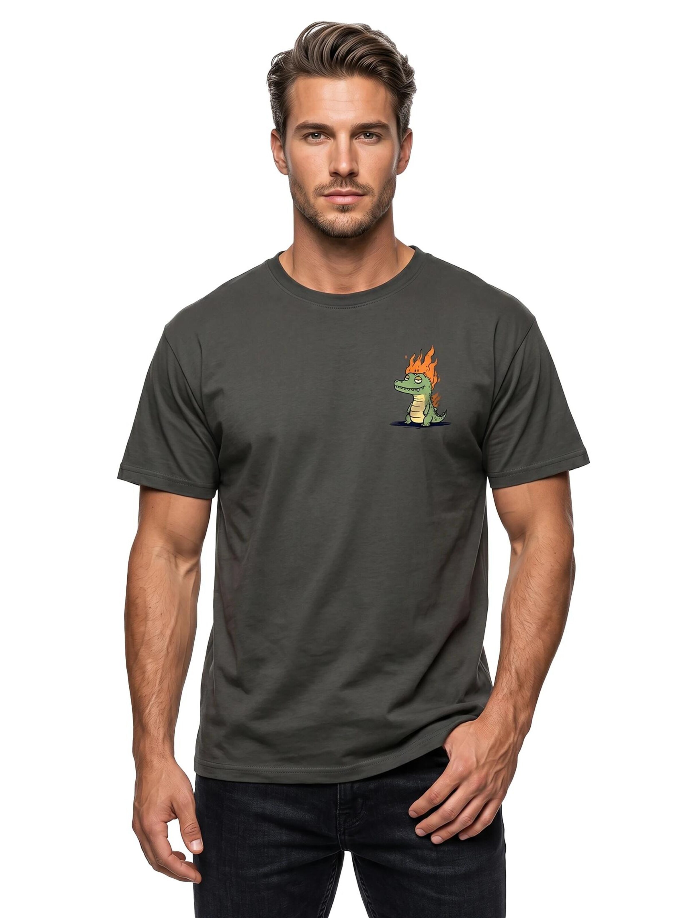 MAKAYA Shirt 'Krokodil' in Grey