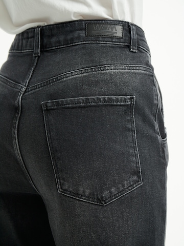 WEM Fashion Tapered Jeans med lægfolder i grå