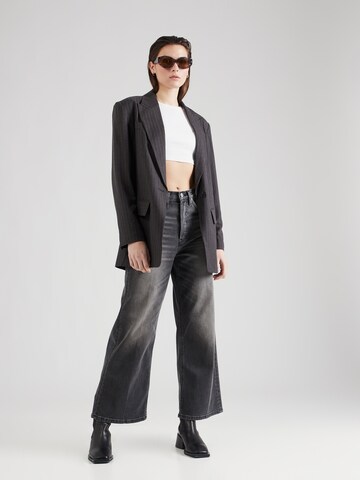 Wide leg Jeans di RE/DONE in nero: frontale