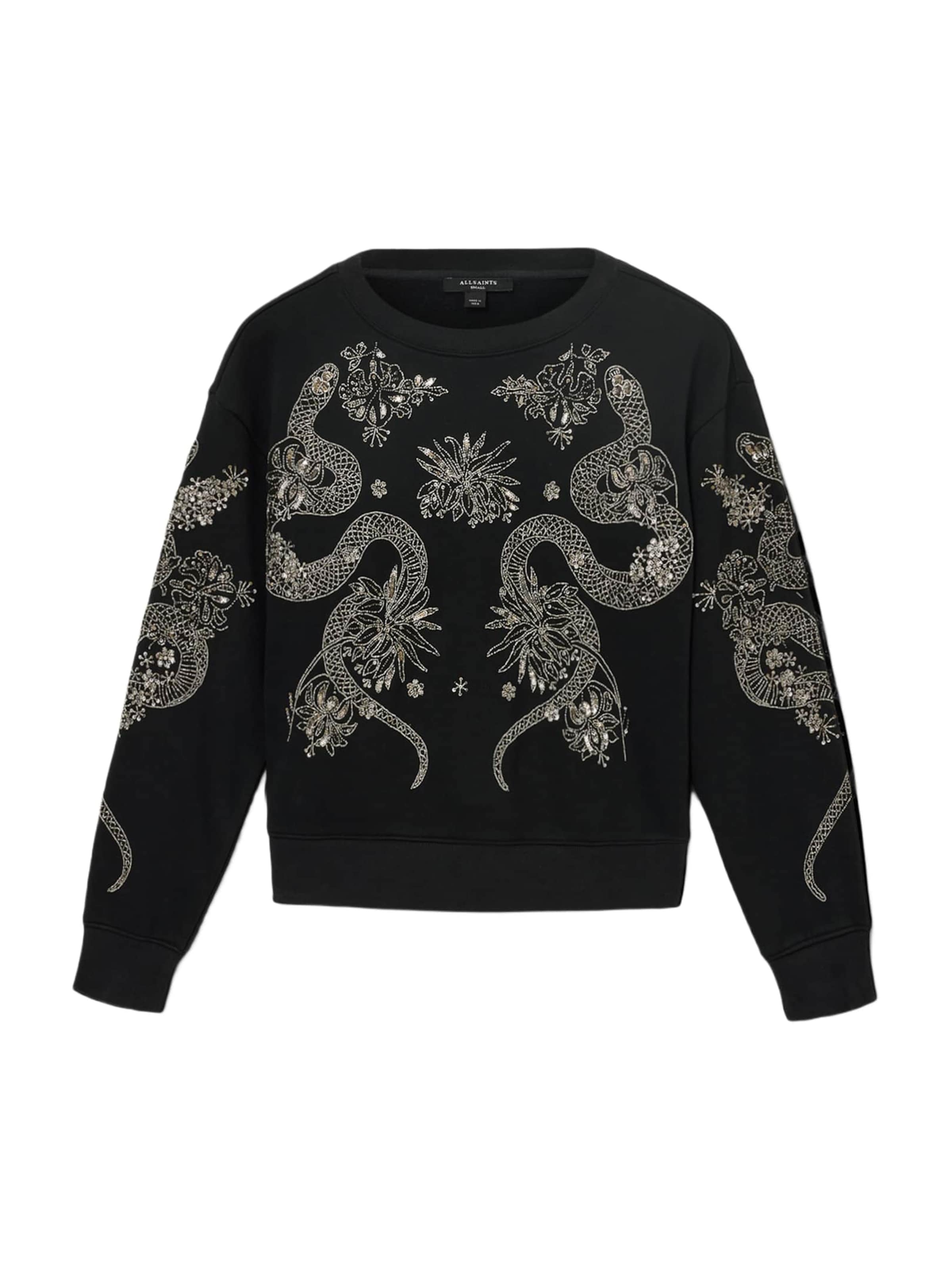 AllSaints Sweatshirt 'CECILE PIPPA' in Schwarz: Vorderseite