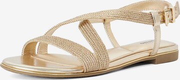 Sandales à lanières Dune LONDON en or : devant