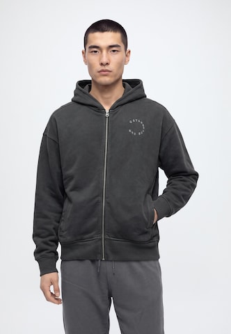 G-STAR - Sudadera con cremallera en negro: frente