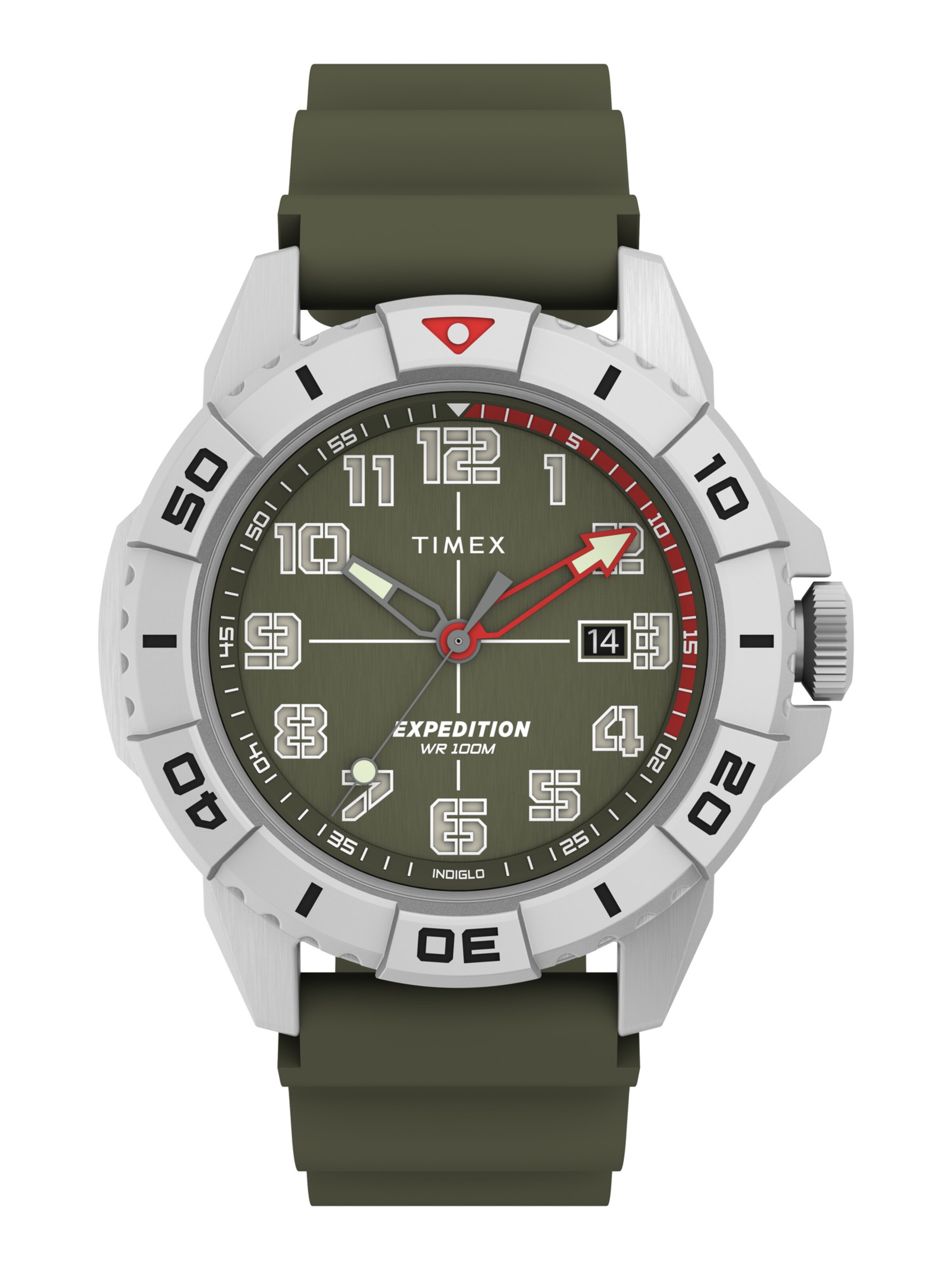 Orologio analogico di TIMEX in verde: frontale