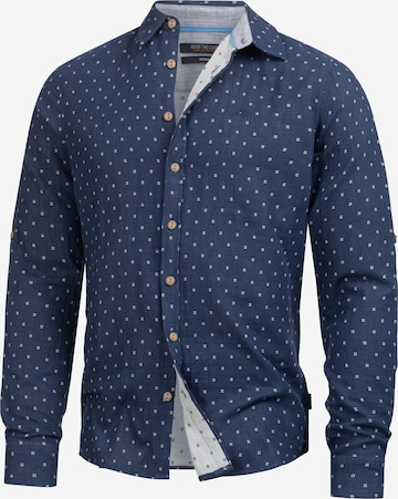 INDICODE JEANS Regular Fit Hemd 'Joffrey' in Blau: Vorderseite