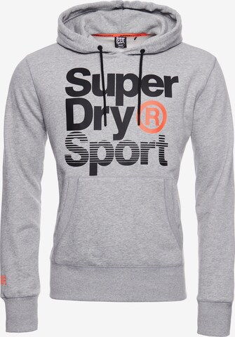 Superdry Regular fit Sportsweatshirt in Grijs: voorkant