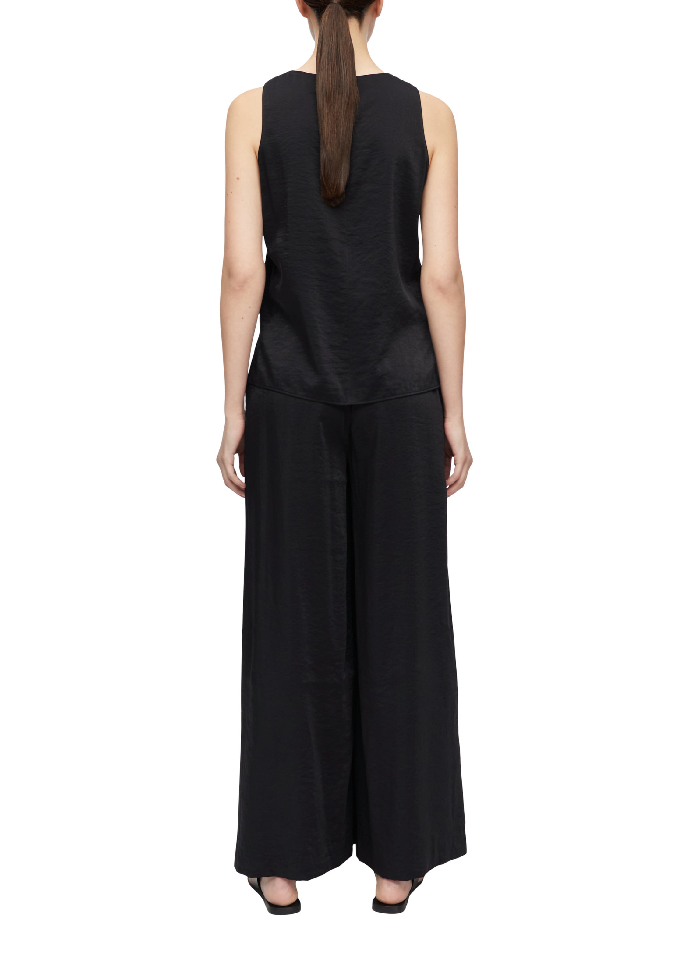 Regular Pantalon COMMA en noir