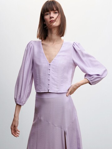 MANGO Blus 'Mufflin' i lila: framsida