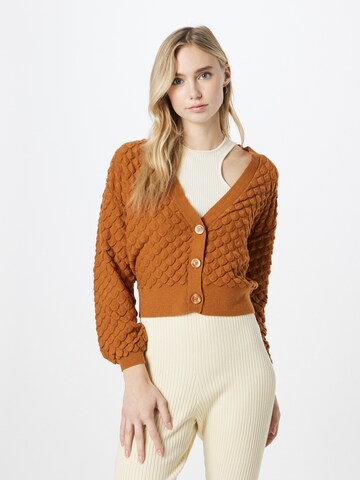 ONLY Knit Cardigan in Brown: front