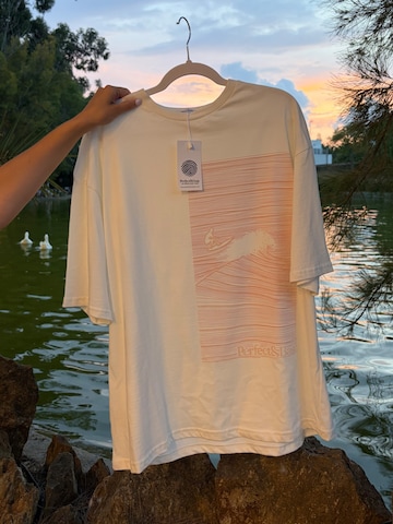 Maglia trikot 'Oversize Unisex - Wave Flock Tee' di Perfect&Basic in rosa