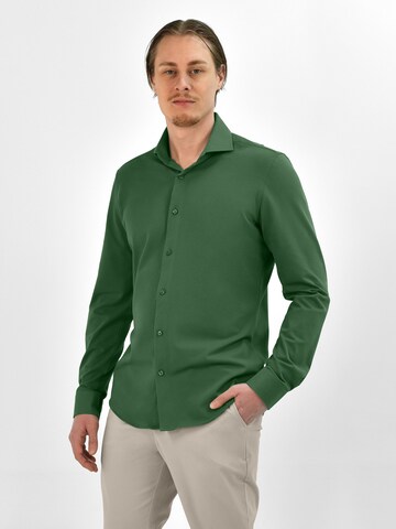 Vercate Slim Fit Businesshemd 'No. 19' in Grün