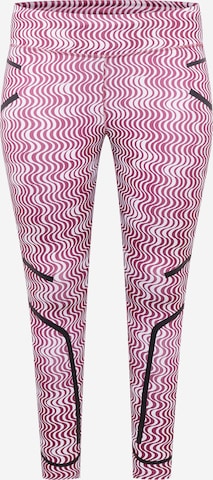 ADIDAS BY STELLA MCCARTNEYSkinny Sportske hlače 'Truepurpose Printed' - roza boja: prednji dio