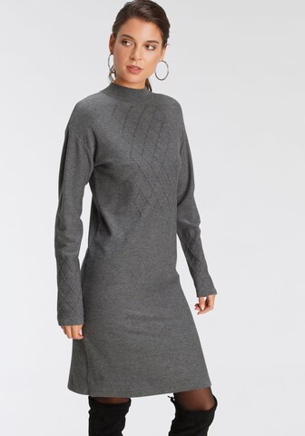 BRUNO BANANI Knitted dress in Grey: front