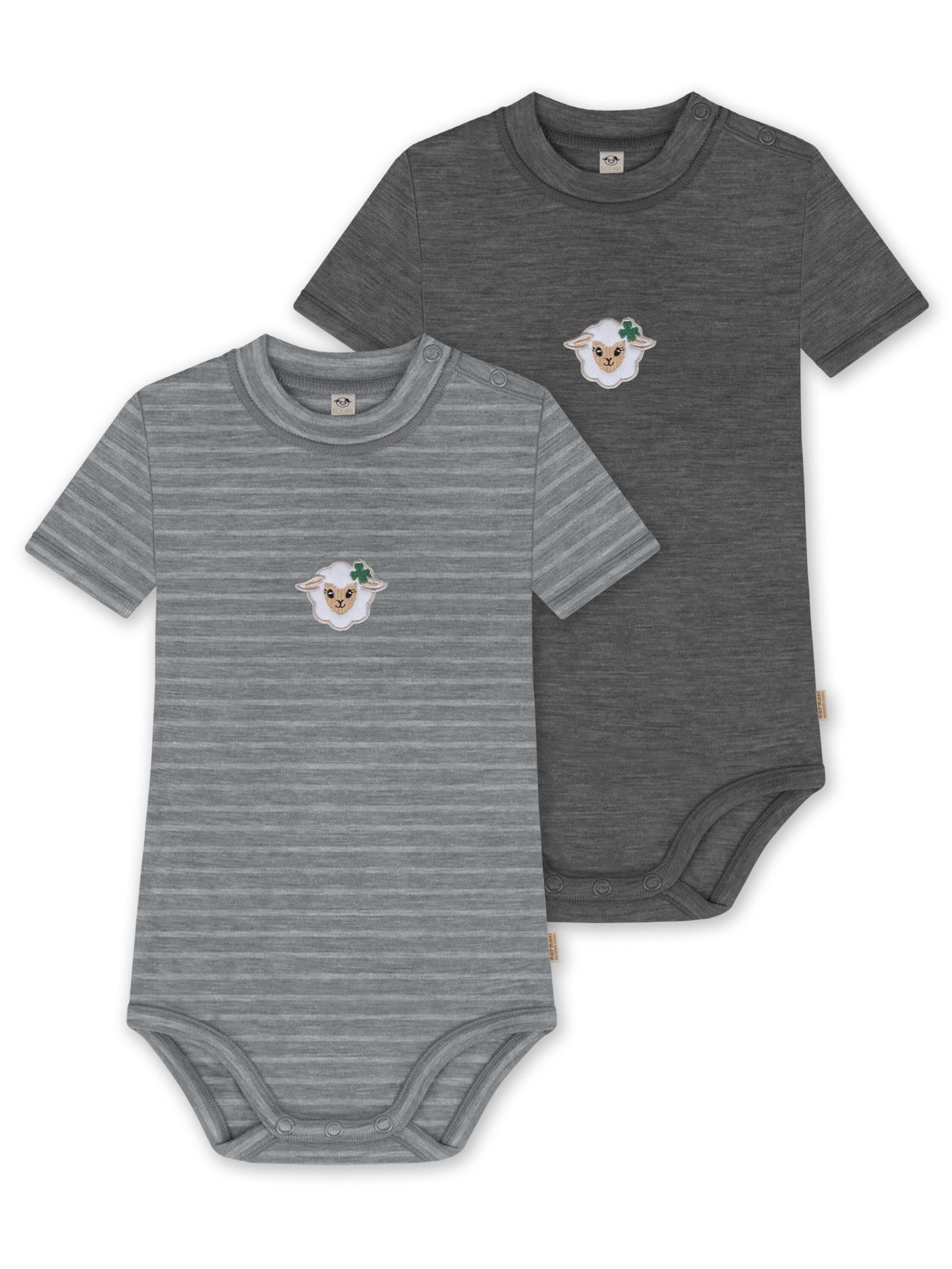 Barboteuse / body 'Tihoi' normani en gris : devant