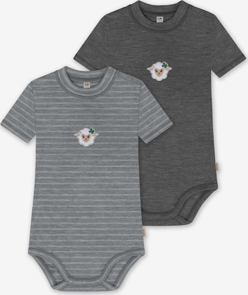 normani Strampler/Body 'Tihoi' in Grau: Vorderseite