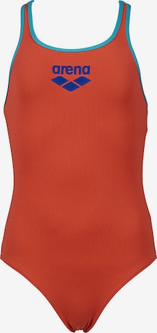 ARENA Athletic Swimwear in Orange: front