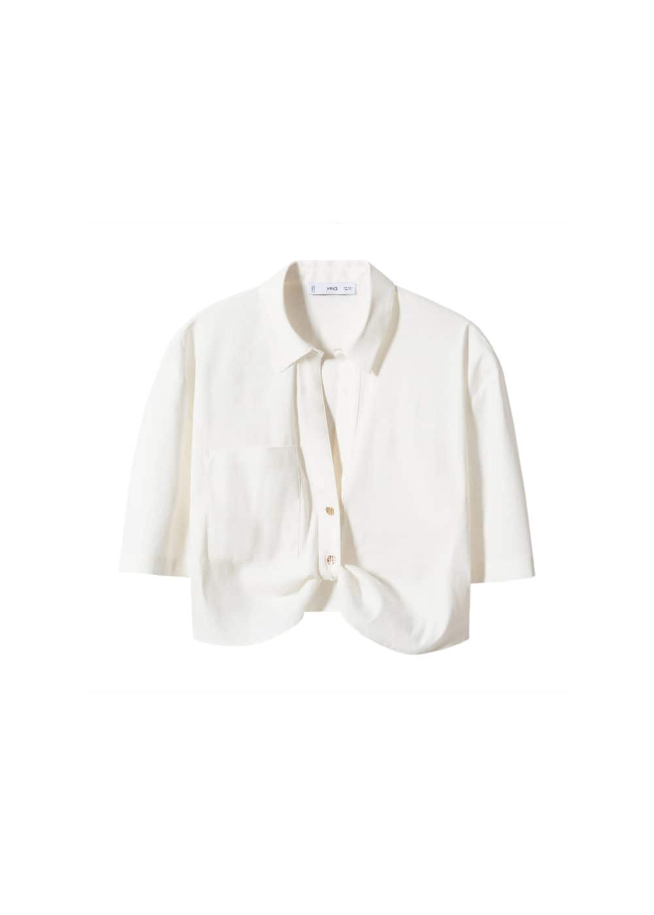 MANGO Bluse 'Bob' in Weiß: Vorderseite