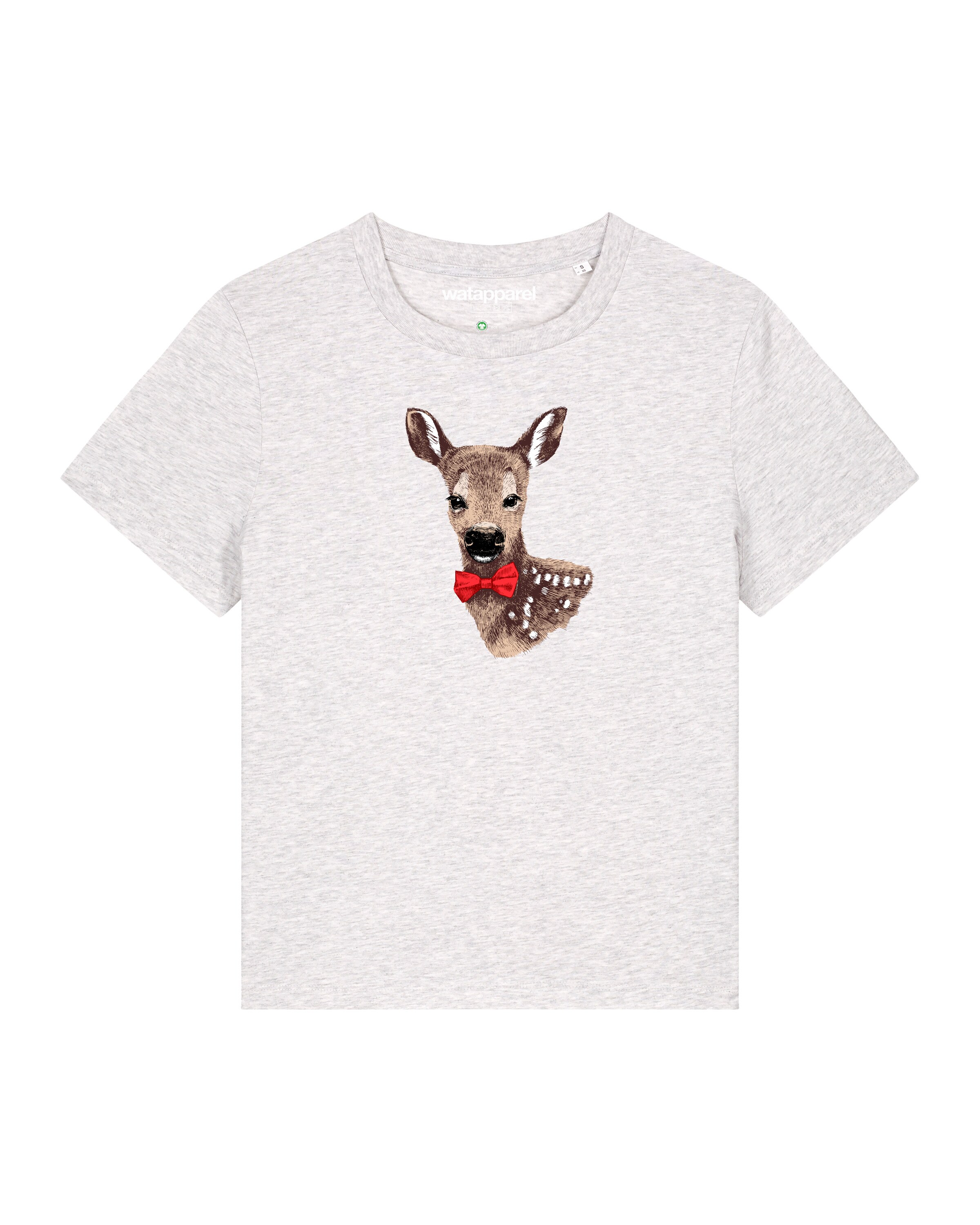 Watapparel Shirt ' Rehkitz ' in Wit: voorkant