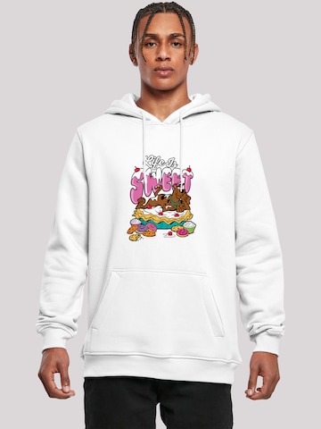 F4NT4STIC Sweatshirt 'Life Is Sweet' in Wit: voorkant