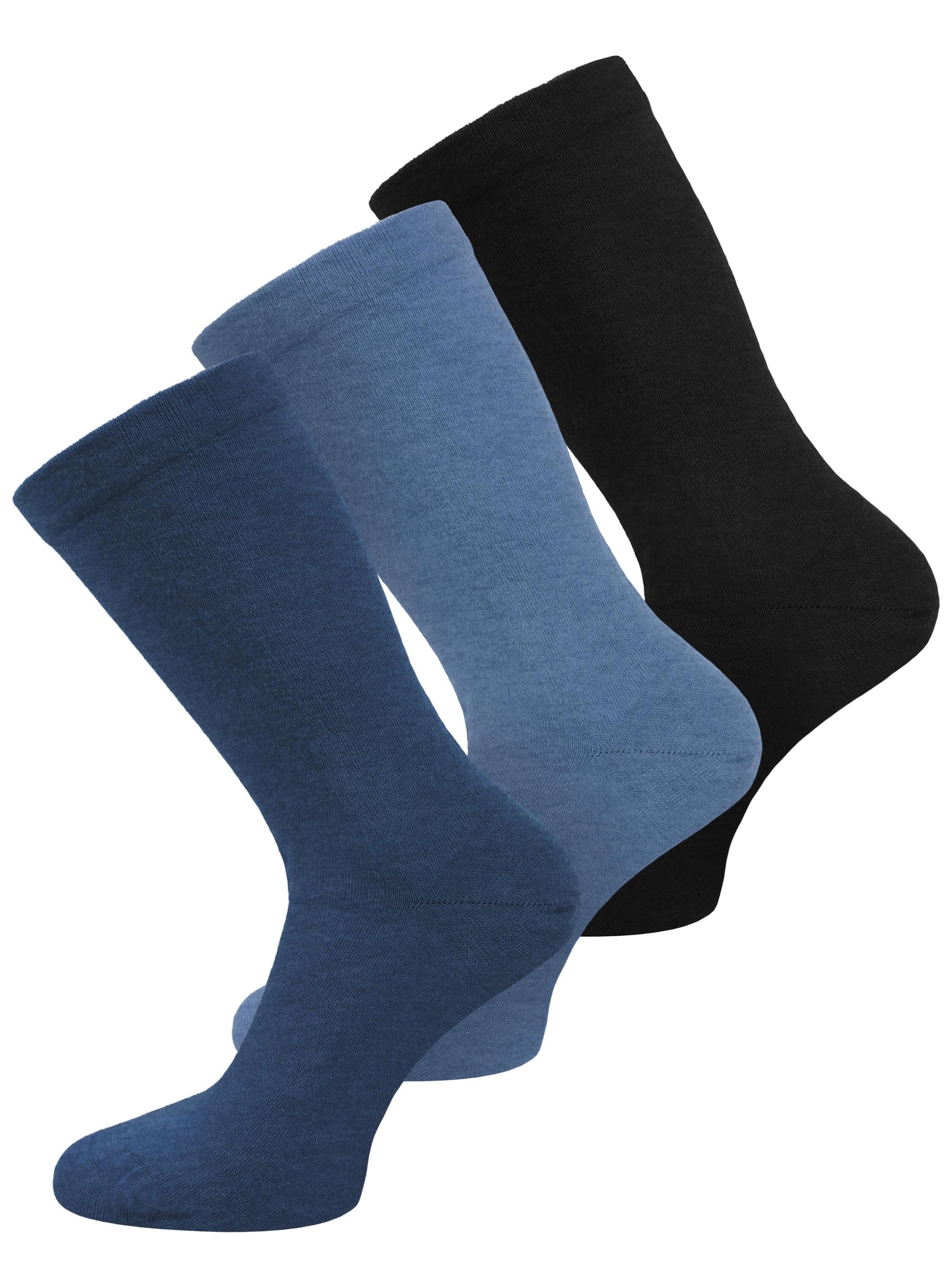 Chaussettes normani en bleu : devant