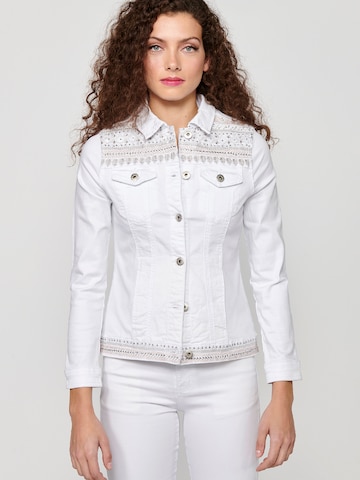 KOROSHI Between-Season Jacket in White: front