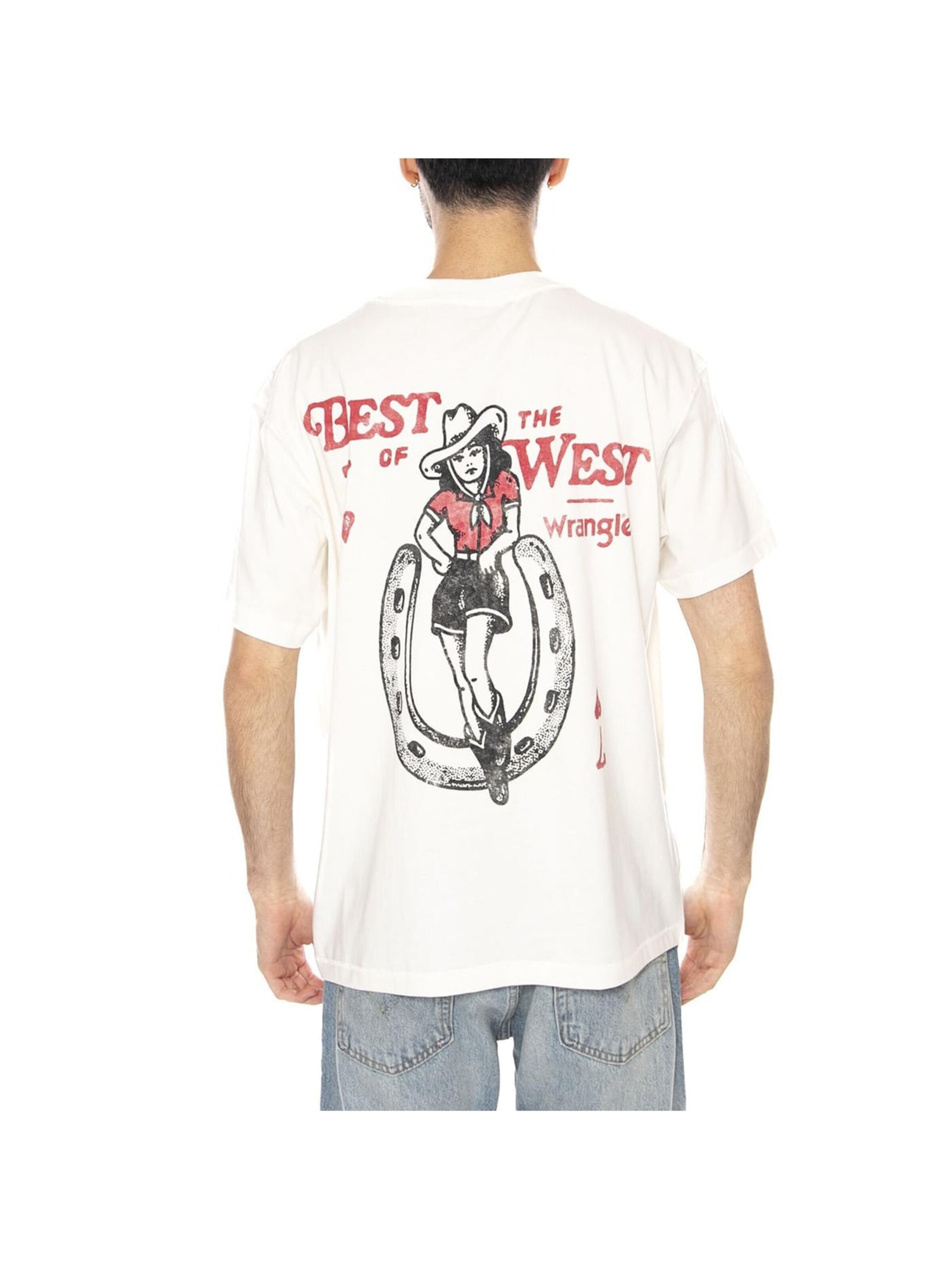 T-Shirt 'VINTAGE TEE WORN WHITE' WRANGLER en blanc