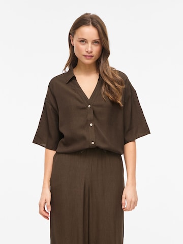 Camicia da donna di VILA in marrone: frontale