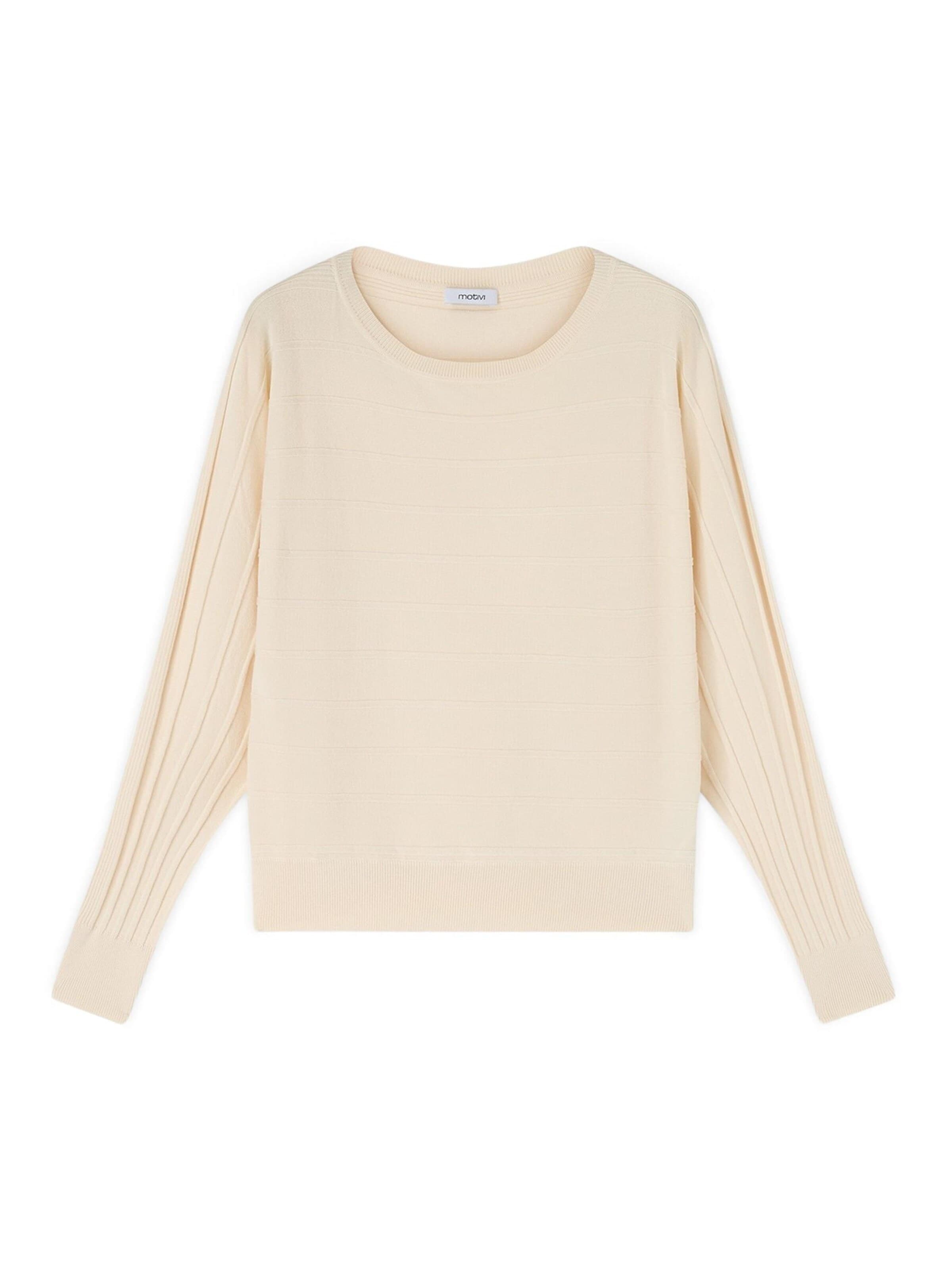 Pull-over MOTIVI en blanc : devant