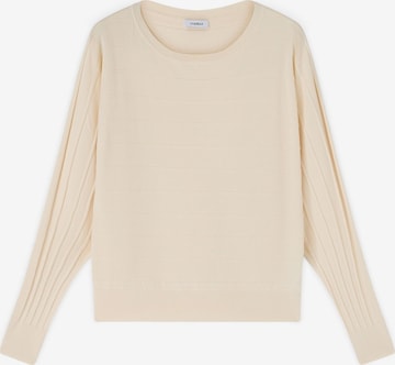 Pull-over MOTIVI en blanc : devant